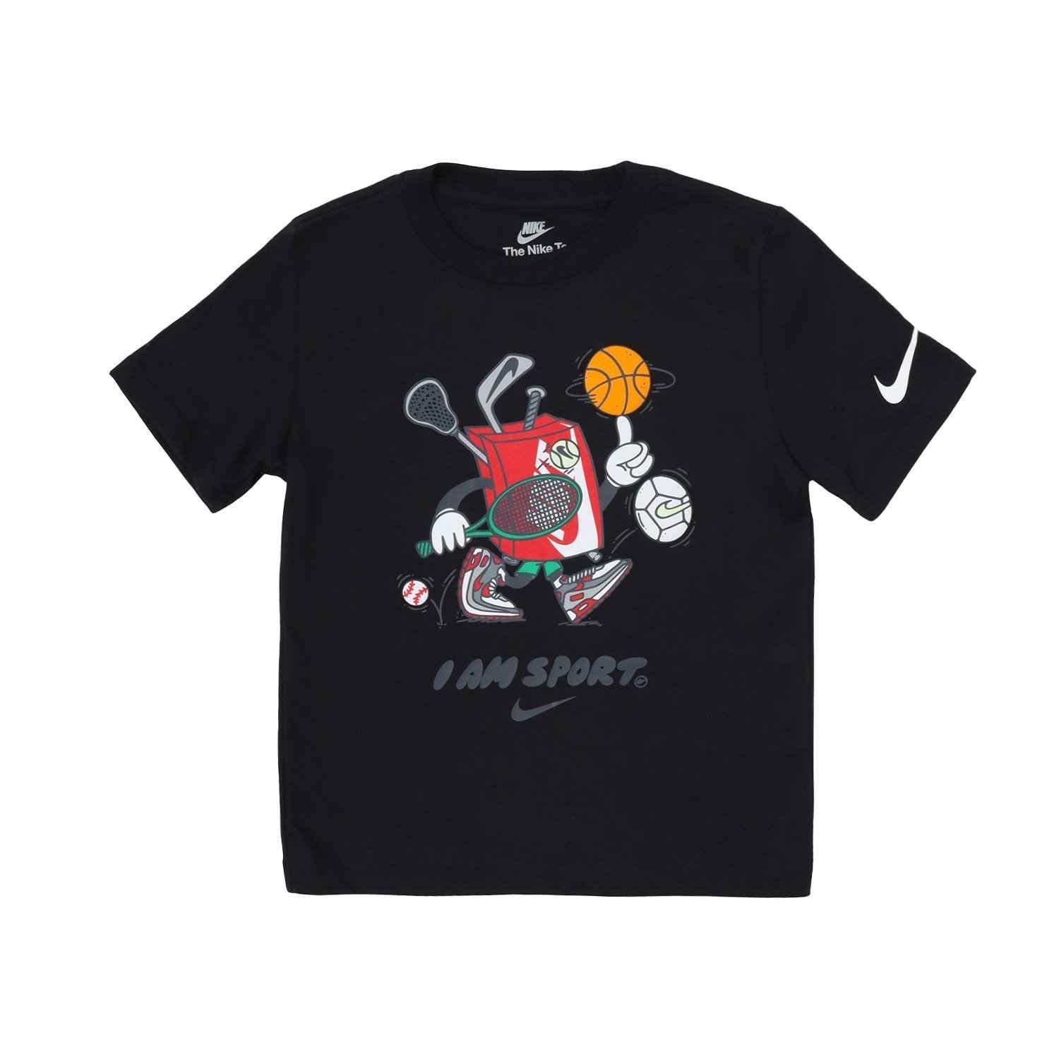 【ルーキー/ROOKIE / KIDS】のキッズ(105-120cm) NIKE(ナイキ) 半袖Tシャツ NKB I AM SPORT BOXY GRAPHIC TE インテリア・キッズ・メンズ・レディースファッション・服の通販 founy(ファウニー) 　ファッション　Fashion　キッズファッション　Fashion for Kids　キャラクター　Character, Licensed Characters　グラフィック　Graphic, Graphic Design　シンプル　Simple, Minimal　スポーツ　Sports, Activewear　ワンポイント　One Point, Statement Accent　半袖　Short Sleeve, Half Sleeve　black|ID: prp329100004991100 ipo3291000000037381484