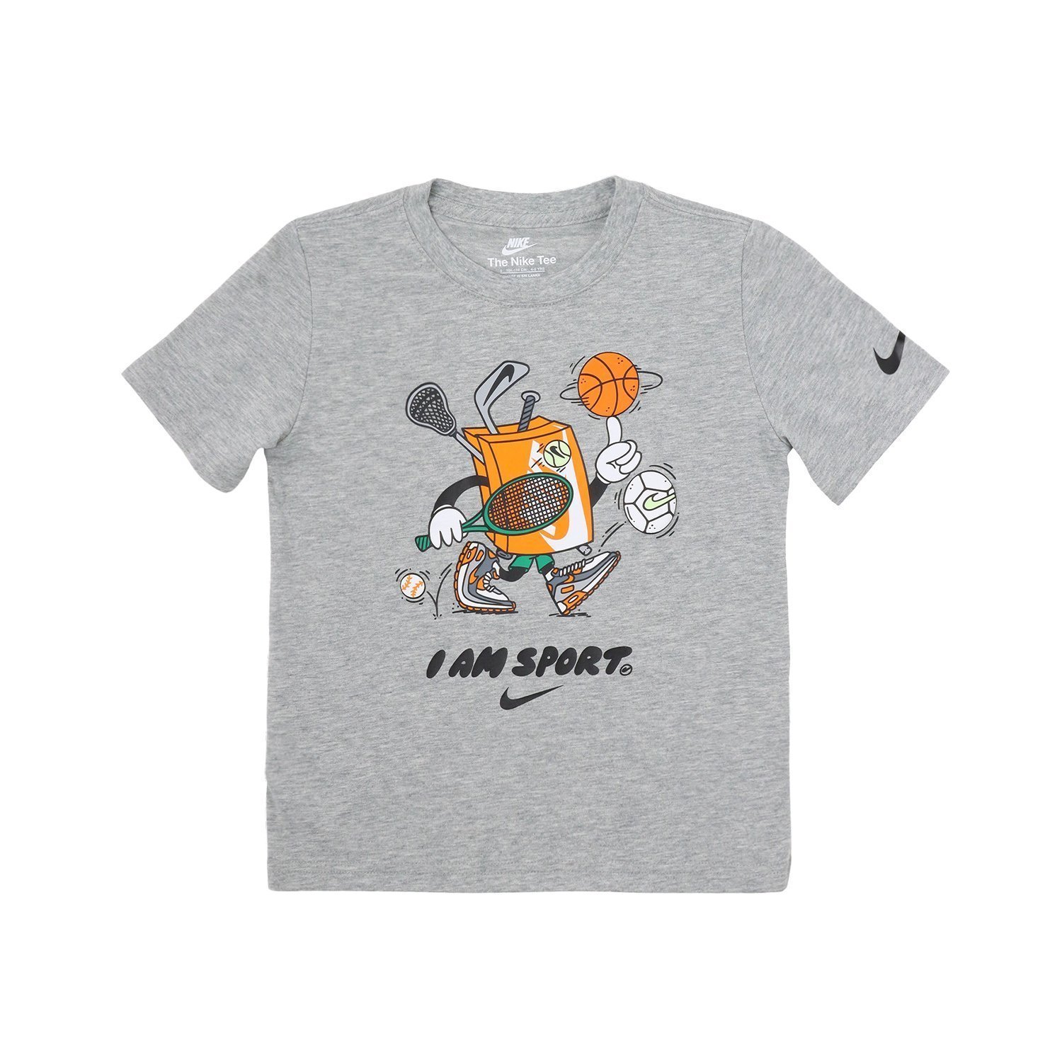 【ルーキー/ROOKIE / KIDS】のキッズ(105-120cm) NIKE(ナイキ) 半袖Tシャツ NKB I AM SPORT BOXY GRAPHIC TE インテリア・キッズ・メンズ・レディースファッション・服の通販 founy(ファウニー) 　ファッション　Fashion　キッズファッション　Fashion for Kids　キャラクター　Character, Licensed Characters　グラフィック　Graphic, Graphic Design　シンプル　Simple, Minimal　スポーツ　Sports, Activewear　ワンポイント　One Point, Statement Accent　半袖　Short Sleeve, Half Sleeve　gray|ID: prp329100004991100 ipo3291000000037381485