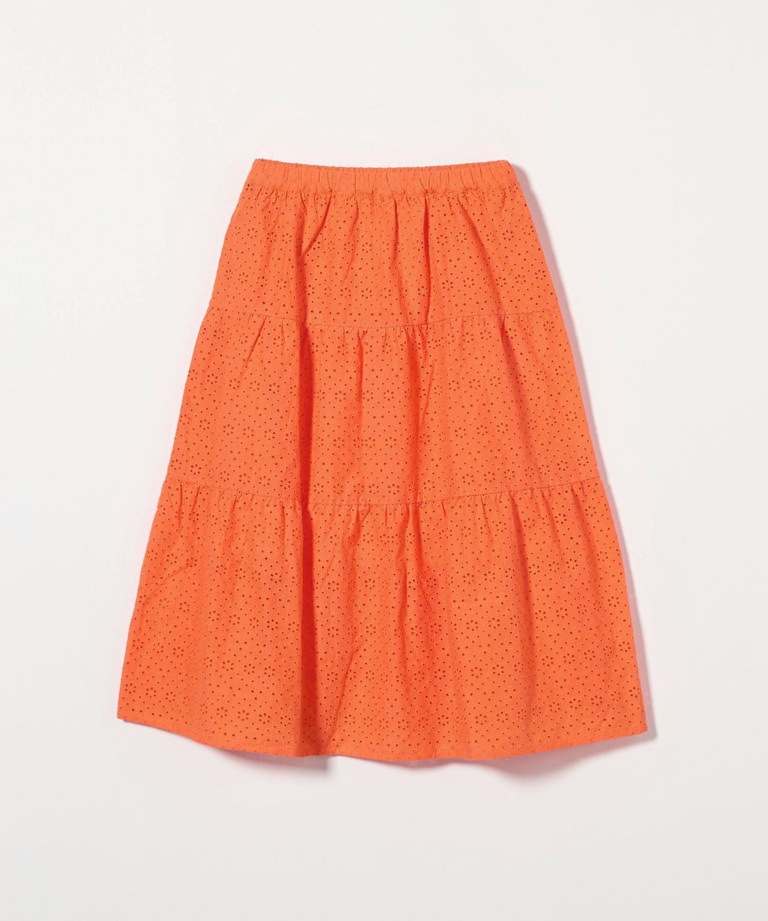 【ユナイテッドアローズ/UNITED ARROWS / KIDS】のローンレース ティアードスカート / キッズ 140cm-160cm インテリア・キッズ・メンズ・レディースファッション・服の通販 founy(ファウニー) 　ファッション　Fashion　キッズファッション　Fashion for Kids　ギャザー　Gathered, Ruffled　ティアード　Tiered, Tiered Style　ティアードスカート　Tiered Skirt, Flounced Skirt　レース　Lace, Lace Fabric　アウトレット　Outlet / Clearance　おすすめ　Recommended / Our Picks　夏　Summer　ORANGE|ID: prp329100004991111 ipo3291000000037381537