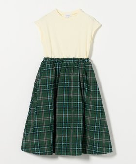【ユナイテッドアローズ/UNITED ARROWS / KIDS】のテレコ*チェック ワンピース / キッズ 100cm-130cm 大人の最旬トレンドファッション＆コーディネート founy(ファウニー) ファッション Fashion キッズファッション Fashion for Kids ワンピース Dresses サンダル Sandals, Summer Shoes チェック Check, Plaid, Tartan テレコ Ribbed, Rib Stitch ドッキング Docking, Mixed Material フレア Flare, Flared アウトレット Outlet / Clearance おすすめ Recommended / Our Picks |ID:prp329100004991124
