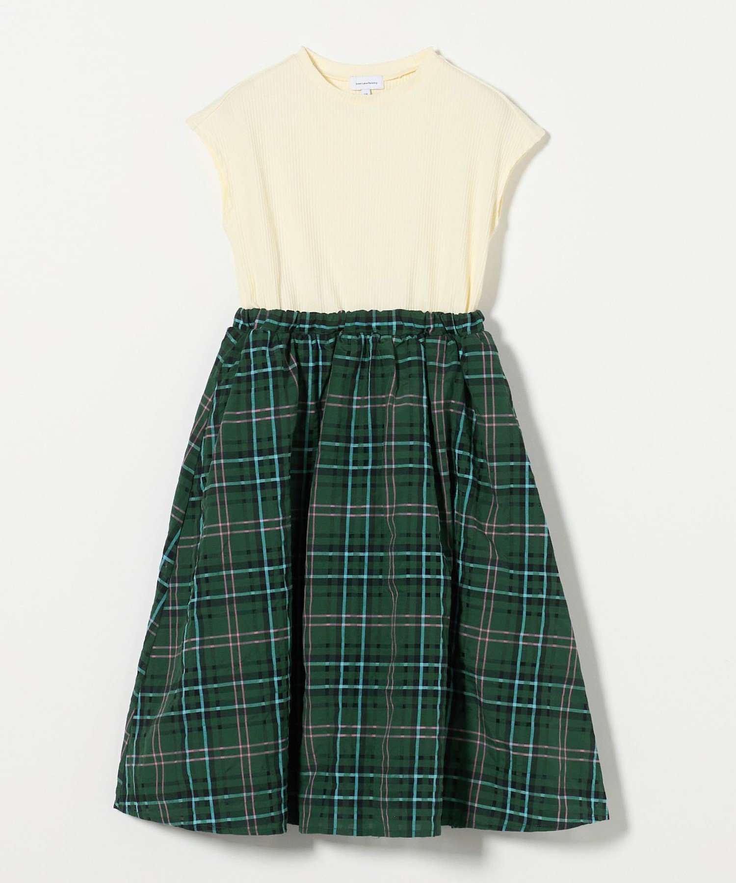 【ユナイテッドアローズ/UNITED ARROWS / KIDS】のテレコ*チェック ワンピース / キッズ 100cm-130cm 大人の最旬トレンドファッション＆コーディネート founy(ファウニー) 　ファッション　Fashion　キッズファッション　Fashion for Kids　ワンピース　Dresses　サンダル　Sandals, Summer Shoes　チェック　Check, Plaid, Tartan　テレコ　Ribbed, Rib Stitch　ドッキング　Docking, Mixed Material　フレア　Flare, Flared　アウトレット　Outlet / Clearance　おすすめ　Recommended / Our Picks　 other-1|ID: prp329100004991124 ipo3291000000037381593