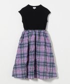 【ユナイテッドアローズ/UNITED ARROWS / KIDS】のテレコ*チェック ワンピース / キッズ 100cm-130cm 大人の最旬トレンドファッション＆コーディネート founy(ファウニー) ファッション Fashion キッズファッション Fashion for Kids ワンピース Dresses サンダル Sandals, Summer Shoes チェック Check, Plaid, Tartan テレコ Ribbed, Rib Stitch ドッキング Docking, Mixed Material フレア Flare, Flared アウトレット Outlet / Clearance おすすめ Recommended / Our Picks thumbnail BLACK|ID: prp329100004991124 ipo3291000000037381595