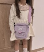 【ミニョントレフル ルーム403 セレクト/mignon trefle Room403 selected / KIDS】のlulu noix/リボンショルダーバッグ パープル|ID: prp329100004991142 ipo3291000000037381671