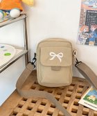 【ミニョントレフル ルーム403 セレクト/mignon trefle Room403 selected / KIDS】のlulu noix/リボンショルダーバッグ ベージュ|ID: prp329100004991142 ipo3291000000037381674