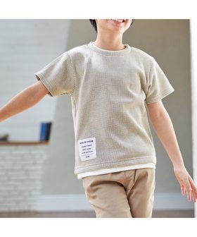 【イッカ/ikka / KIDS】の【親子コーデ】冷感ワッフルフェイクTシャツ(120~160cm) 大人の最旬トレンドファッション＆コーディネート founy(ファウニー) ファッション Fashion キッズファッション Fashion for Kids インナー Innerwear ワッフル Waffle, Waffle Knit |ID:prp329100004991164
