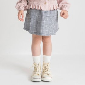 【ブランシェス/branshes / KIDS】の切替タックスカート 大人の最旬トレンドファッション＆コーディネート founy(ファウニー) ファッション Fashion キッズファッション Fashion for Kids ソックス Socks, Hosiery タイツ Tights, Legwear チェック Check, Plaid, Tartan デニム Denim, Jeans Material フレア Flare, Flared エレガント 上品 Elegant 切替 Switching, Contrast Panel A/W・秋冬 Autumn/Winter |ID:prp329100004991176