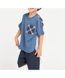 【コムサイズム/COMME CA ISM / KIDS】のくしゅっとチェック 半袖切り替えTシャツ 大人の最旬トレンドファッション＆コーディネート founy(ファウニー) ファッション Fashion キッズファッション Fashion for Kids シンプル Simple, Minimal チェック Check, Plaid, Tartan ポケット Pocket, Pocket Detail ヨーク Yoke, Yoke Design 半袖 Short Sleeve, Half Sleeve 吸水 Absorbent, Quick-Dry 楽ちん Easy Fit, Comfortable 無地 Plain, Solid Color |ID:prp329100004991184