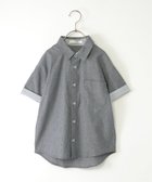 【イッカ/ikka / KIDS】の【親子コーデ】シャンブレー5分袖シャツ(120~160cm) 大人の最旬トレンドファッション＆コーディネート founy(ファウニー) ファッション Fashion キッズファッション Fashion for Kids おすすめ Recommended / Our Picks シャンブレー Chambray, Denim-Like Fabric シンプル Simple, Minimal ストライプ Stripe, Striped Pattern メンズ Men's, Menswear ワンポイント One Point, Statement Accent 無地 Plain, Solid Color thumbnail チャコール|ID: prp329100004991297 ipo3291000000037382367