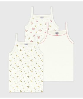 【プチバトー/PETIT BATEAU / KIDS】のフラワープリントキャミソール3枚組 大人の最旬トレンドファッション＆コーディネート founy(ファウニー) ファッション Fashion キッズファッション Fashion for Kids インナー Innerwear キャミソール Camisole, Spaghetti Strap Top フラワー Flower, Floral |ID:prp329100004991304