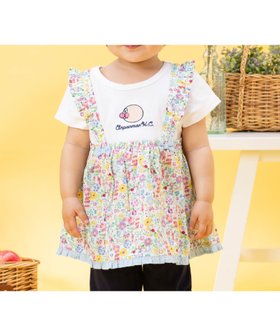 【アンパンマンキッズコレクション/ANPANMAN KIDS COLLECTION / KIDS】のANPANMAN KIDS COLLECTION/お花総柄ドッキングチュニック 大人の最旬トレンドファッション＆コーディネート founy(ファウニー) ファッション Fashion キッズファッション Fashion for Kids キャラクター Character, Licensed Characters コレクション Collection, Seasonal Line 切替 Switching, Contrast Panel チュニック Tunic, Long Top ドッキング Docking, Mixed Material フリル Frill, Ruffle プリント Print, Printed Pattern ベビー Baby, Babywear ボーイズ Boyish, Boy Style メンズ Men's, Menswear リボン Ribbon, Bow ギフト プレゼント Gift / Present |ID:prp329100004991313