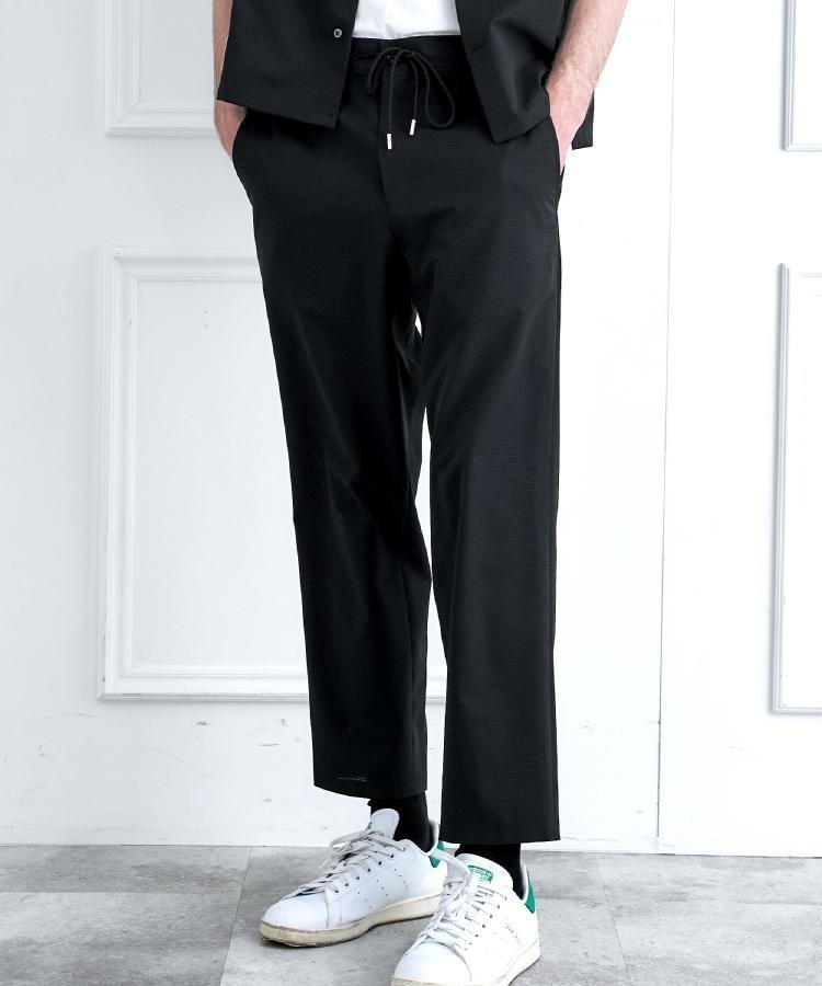 【ドレステリア/DRESSTERIOR / MEN】の【セットアップ可/ウォッシャブル】COOL DOTS イージーパンツ インテリア・キッズ・メンズ・レディースファッション・服の通販 founy(ファウニー) 　ファッション　Fashion　メンズファッション　Fashion for Men　ボトムス　Bottoms　ウォッシャブル　Machine Washable　春　Spring　サンダル　Sandals, Summer Shoes　ショート　Short, Short Length　シンプル　Simple, Minimal　スニーカー　Sneakers, Trainers　スピンドル　Spindle, Drawcord　スマート　Smart, Elegant　セットアップ　Set-Up, Coordinated Outfit　ダメージ　Distressed, Destroyed　テーパード　Tapered, Tapered Pants　トレンド　Trend, Trending Now　定番　Standard, Basic Item　バランス　Balance, Style Balance　メッシュ　Mesh, Net Fabric　おすすめ　Recommended / Our Picks　夏　Summer　ビジネス 仕事 通勤　Business / Work / Commuting　ブラック|ID: prp329100004991407 ipo3291000000037382868
