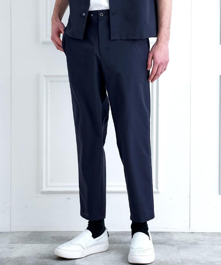 【ドレステリア/DRESSTERIOR / MEN】の【セットアップ可/ウォッシャブル】COOL DOTS イージーパンツ インテリア・キッズ・メンズ・レディースファッション・服の通販 founy(ファウニー) 　ファッション　Fashion　メンズファッション　Fashion for Men　ボトムス　Bottoms　ウォッシャブル　Machine Washable　春　Spring　サンダル　Sandals, Summer Shoes　ショート　Short, Short Length　シンプル　Simple, Minimal　スニーカー　Sneakers, Trainers　スピンドル　Spindle, Drawcord　スマート　Smart, Elegant　セットアップ　Set-Up, Coordinated Outfit　ダメージ　Distressed, Destroyed　テーパード　Tapered, Tapered Pants　トレンド　Trend, Trending Now　定番　Standard, Basic Item　バランス　Balance, Style Balance　メッシュ　Mesh, Net Fabric　おすすめ　Recommended / Our Picks　夏　Summer　ビジネス 仕事 通勤　Business / Work / Commuting　ネイビー|ID: prp329100004991407 ipo3291000000037382869