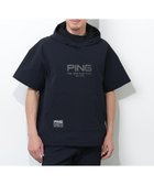 【ピン アパレル/PING APPAREL / MEN】の半袖フーディプルオーバー GOLD (MENS) ブラック|ID: prp329100004991426 ipo3291000000037382956