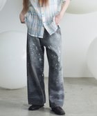 【メゾンスペシャル/MAISON SPECIAL】のDestroy Damage Jacquard Prime-Wide Straight Denim 大人の最旬トレンドファッション＆コーディネート founy(ファウニー) ファッション Fashion レディースファッション Fashion for Women ストレート Straight, Straight Cut スラックス Slacks, Dress Pants ダメージ Distressed, Destroyed デニム Denim, Jeans Material ドローコード Drawcord, Drawstring Cord 定番 Standard, Basic Item パターン Pattern, Design Print ロング Long, Long-Length ワイド Wide, Wide Fit thumbnail BLK|ID: prp329100004991437 ipo3291000000037382994
