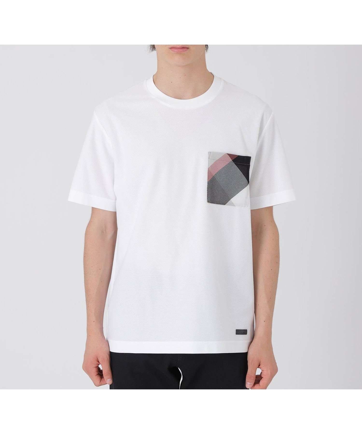 【ブルーレーベル ブラックレーベル クレストブリッジ/BLUE LABEL BLACK LABEL CRESTBRIDGE / MEN】のカラミチェックポケットTシャツ 大人の最旬トレンドファッション＆コーディネート founy(ファウニー) 　ファッション　Fashion　メンズファッション　Fashion for Men　インナー　Innerwear　ショート　Short, Short Length　シンプル　Simple, Minimal　スラックス　Slacks, Dress Pants　チェック　Check, Plaid, Tartan　デニム　Denim, Jeans Material　バランス　Balance, Style Balance　パーカー　Hoodie, Parka　ボトム　Bottoms, Lower Wear　ポケット　Pocket, Pocket Detail　リラックス　Relax, Relaxed Fit　おすすめ　Recommended / Our Picks　 other-1|ID: prp329100004991455 ipo3291000000037383060