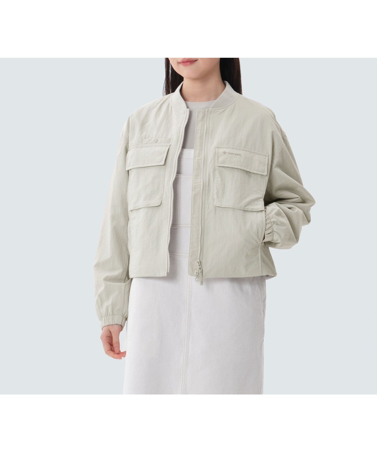【スノーピーク/snow peak / MEN】のCample Women s Bomber Jacket インテリア・キッズ・メンズ・レディースファッション・服の通販 founy(ファウニー) 　ファッション　Fashion　メンズファッション　Fashion for Men　アウトドア　Outdoor Clothing　春　Spring　コレクション　Collection, Seasonal Line　抗菌　Antibacterial, Bacteria-Resistant　ジャケット　Jacket, Outerwear　ストリング　String, Drawstring　スマート　Smart, Elegant　フィット　Fit, Slim Fit　ポケット　Pocket, Pocket Detail　A/W・秋冬　Autumn/Winter　S/S・春夏　SS, Spring/Summer, Warm Season　夏　Summer　2025年　2025　2025春夏・S/S　Spring/Summer 2025 SS25　LIGHT BEIGE|ID: prp329100004991464 ipo3291000000037383096