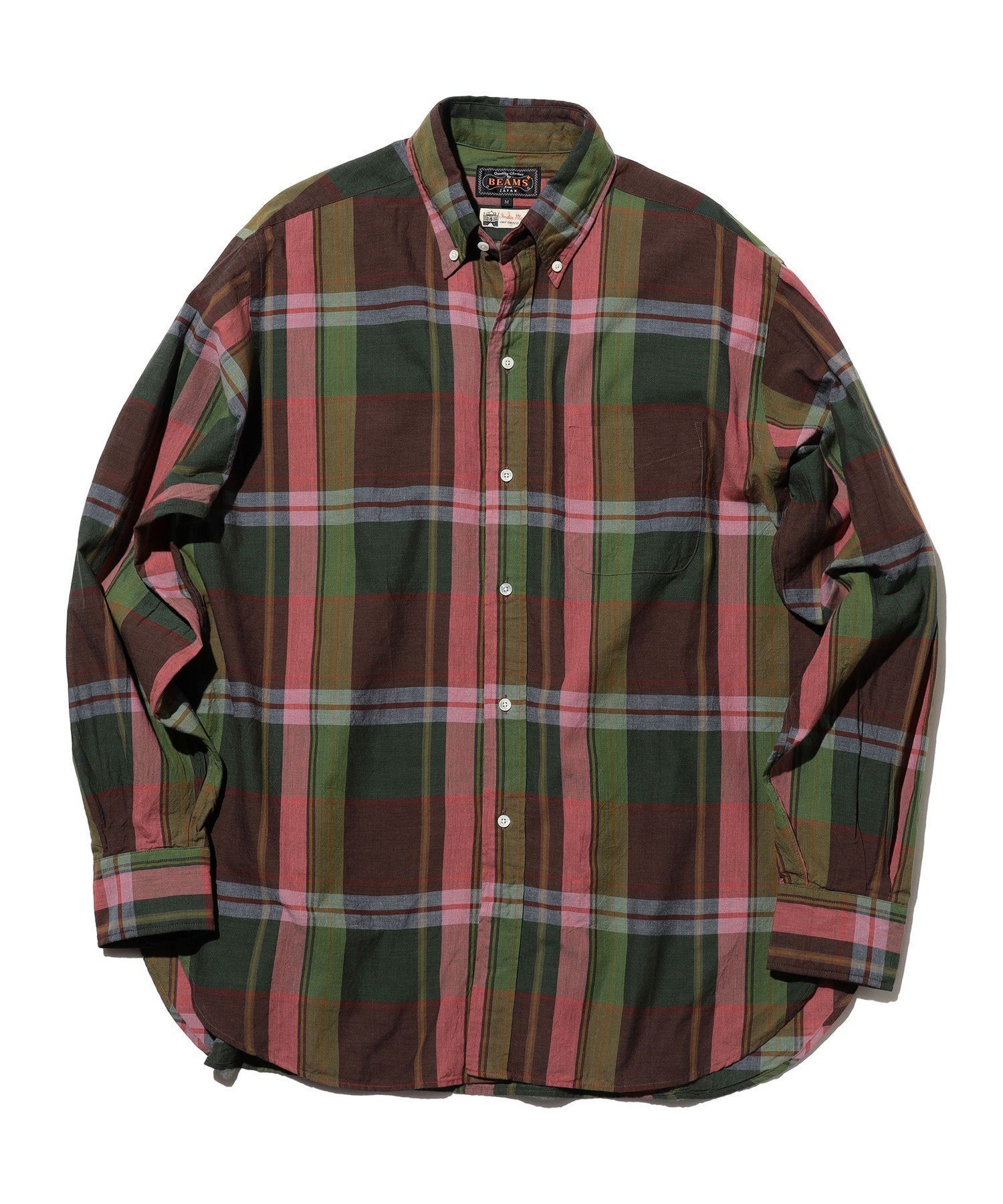 【ビームス/BEAMS / MEN】のB.D. Classic-fit Madras インテリア・キッズ・メンズ・レディースファッション・服の通販 founy(ファウニー) 　ファッション　Fashion　メンズファッション　Fashion for Men　インド　Indian Textile　クラシック　Classic, Timeless Style　チェック　Check, Plaid, Tartan　ネップ　Nepp, Slub Yarn　バランス　Balance, Style Balance　パターン　Pattern, Design Print　フィット　Fit, Slim Fit　フロント　Front, Front Design　プリント　Print, Printed Pattern　ベーシック　Basic, Essential　ポケット　Pocket, Pocket Detail　リラックス　Relax, Relaxed Fit　BROWN|ID: prp329100004991487 ipo3291000000037383183