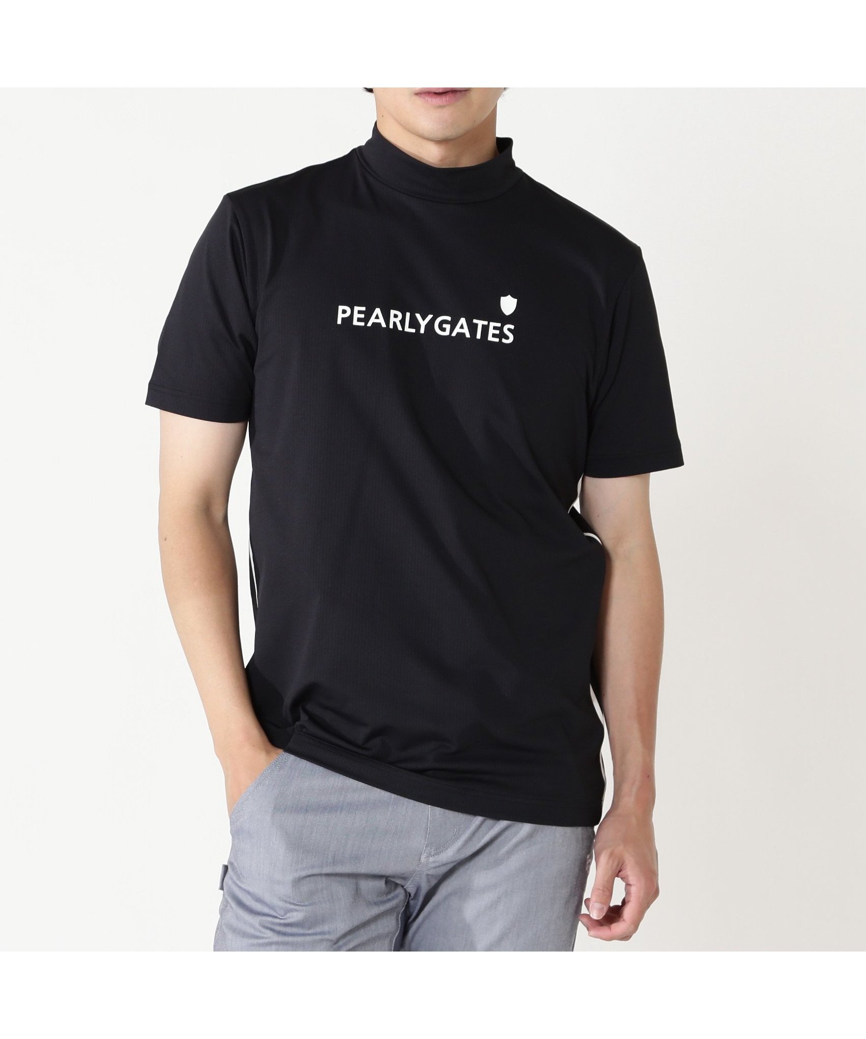 【パーリーゲイツ/PEARLY GATES / MEN】のメッシュジャージ吸水速乾性UV半袖ハイネックカットソー 大人の最旬トレンドファッション＆コーディネート founy(ファウニー) 　ファッション　Fashion　メンズファッション　Fashion for Men　トップス・カットソー　Cut & Sew Tops　ゴルフ　Golf　シンプル　Simple, Minimal　ストレッチ　Stretch, Stretchy Fabric　フロント　Front, Front Design　半袖　Short Sleeve, Half Sleeve　吸水　Absorbent, Quick-Dry　夏　Summer　 other-1|ID: prp329100004991489 ipo3291000000037383188