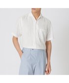 【ポール スチュアート/Paul Stuart / MEN】の先染めフレンチリネンシャンブレー半袖シャツ ホワイト|ID: prp329100004991581 ipo3291000000037383545