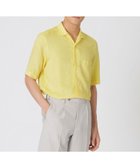 【ポール スチュアート/Paul Stuart / MEN】の先染めフレンチリネンシャンブレー半袖シャツ イエロー系|ID: prp329100004991581 ipo3291000000037383547