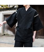 【ロッキーモンロー/Rocky Monroe / MEN】のしじら織り 甚平上下セット 大人の最旬トレンドファッション＆コーディネート founy(ファウニー) ファッション Fashion メンズファッション Fashion for Men スリット Slit, Slit Detail ドローコード Drawcord, Drawstring Cord フィット Fit, Slim Fit ポケット Pocket, Pocket Detail リラックス Relax, Relaxed Fit レース Lace, Lace Fabric 再入荷 Restock / Back in Stock おすすめ Recommended / Our Picks 夏 Summer thumbnail ブラック|ID: prp329100004991602 ipo3291000000037383631