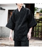 【ロッキーモンロー/Rocky Monroe / MEN】のしじら織り 甚平上下セット 大人の最旬トレンドファッション＆コーディネート founy(ファウニー) ファッション Fashion メンズファッション Fashion for Men スリット Slit, Slit Detail ドローコード Drawcord, Drawstring Cord フィット Fit, Slim Fit ポケット Pocket, Pocket Detail リラックス Relax, Relaxed Fit レース Lace, Lace Fabric 再入荷 Restock / Back in Stock おすすめ Recommended / Our Picks 夏 Summer thumbnail ブラック-1|ID: prp329100004991602 ipo3291000000037383632