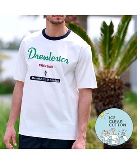 【ドレステリア/DRESSTERIOR / MEN】の【接触冷感/抗菌防臭/消臭】ICE CLEAR COTTON ロゴT 大人の最旬トレンドファッション＆コーディネート founy(ファウニー) ファッション Fashion メンズファッション Fashion for Men 抗菌 Antibacterial, Bacteria-Resistant スマート Smart, Elegant トレンド Trend, Trending Now ドレス Dress, One-Piece フィット Fit, Slim Fit プリント Print, Printed Pattern リラックス Relax, Relaxed Fit 夏 Summer |ID:prp329100004991663