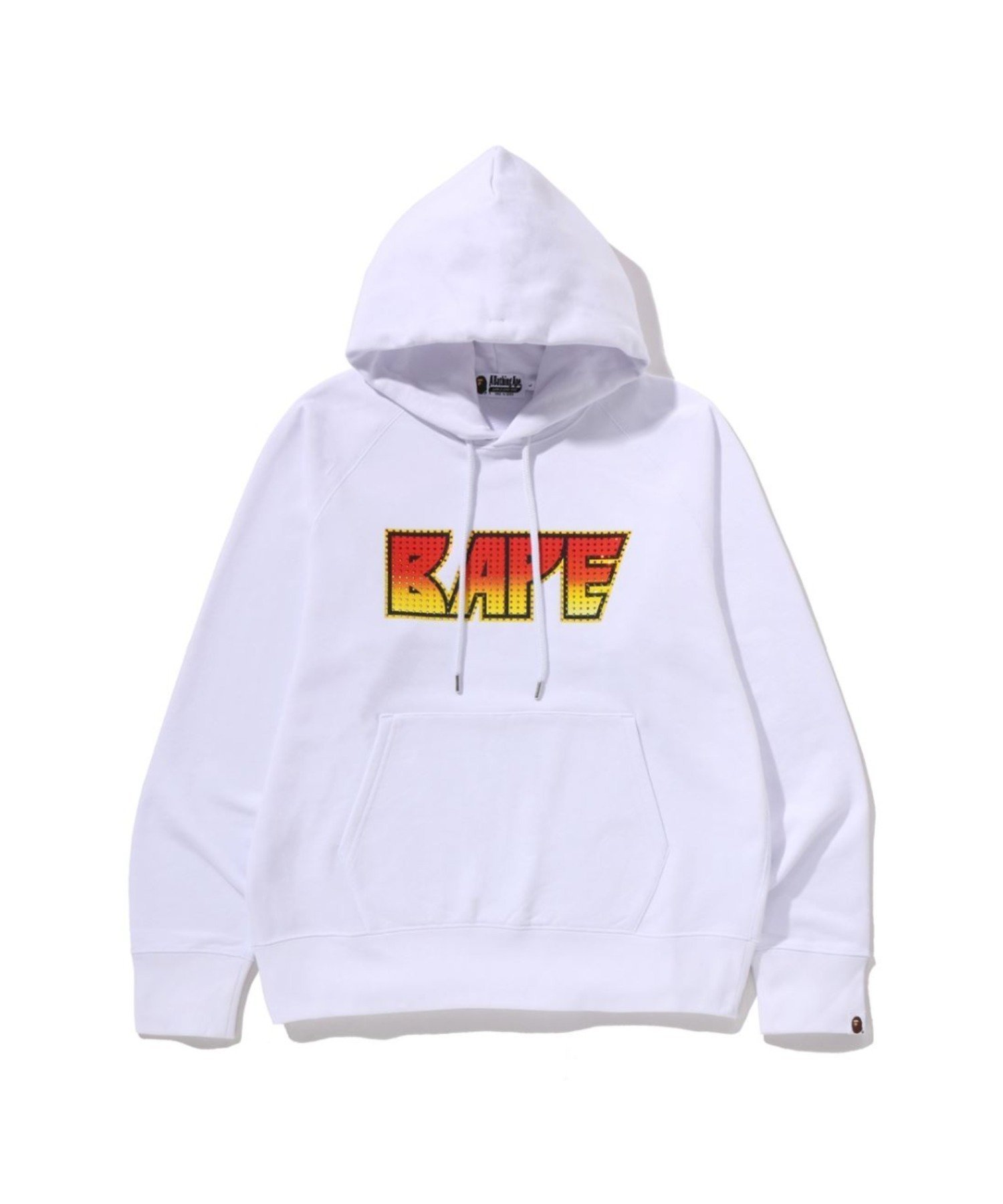 【アベイシングエイプ/A BATHING APE / MEN】のRHINESTONE LOGO REGULAR FIT PULLOVER HOODIE インテリア・キッズ・メンズ・レディースファッション・服の通販 founy(ファウニー) 　ファッション　Fashion　メンズファッション　Fashion for Men　ストーン　Stone, Gem-Like　フロント　Front, Front Design　WHITE|ID: prp329100004991671 ipo3291000000037383881