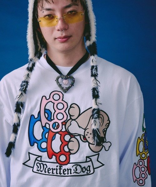 【ジャックローズ/JACKROSE / MEN】のGALFY/ガルフィー メリケンHERTSロンTee(MENS) 大人の最旬トレンドファッション＆コーディネート founy(ファウニー) 　ファッション　Fashion　メンズファッション　Fashion for Men　オレンジ　Orange　チェック　Check, Plaid, Tartan　トレンド　Trend, Trending Now　再入荷　Restock / Back in Stock　犬　Dog　 other-1|ID: prp329100004991703 ipo3291000000037384020