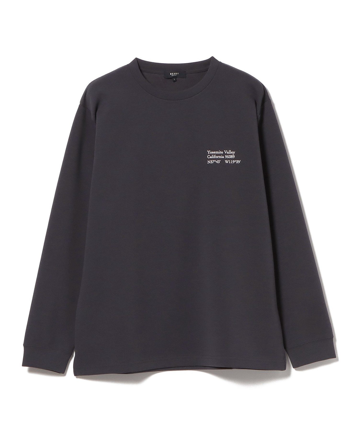 【ビームス/BEAMS / MEN】のダンボール ロゴ プリント ロングスリーブ カットソー(吸水速乾・毛玉軽減) インテリア・キッズ・メンズ・レディースファッション・服の通販 founy(ファウニー) 　ファッション　Fashion　メンズファッション　Fashion for Men　トップス・カットソー　Cut & Sew Tops　カットソー　Cut and Sewn Top　シンプル　Simple, Minimal　スリーブ　Sleeve, Long Sleeve / Short Sleeve　フィット　Fit, Slim Fit　プリント　Print, Printed Pattern　リラックス　Relax, Relaxed Fit　ロング　Long, Long-Length　人気　Popular, Best Seller　吸水　Absorbent, Quick-Dry　CH.GREY|ID: prp329100004991796 ipo3291000000037384436