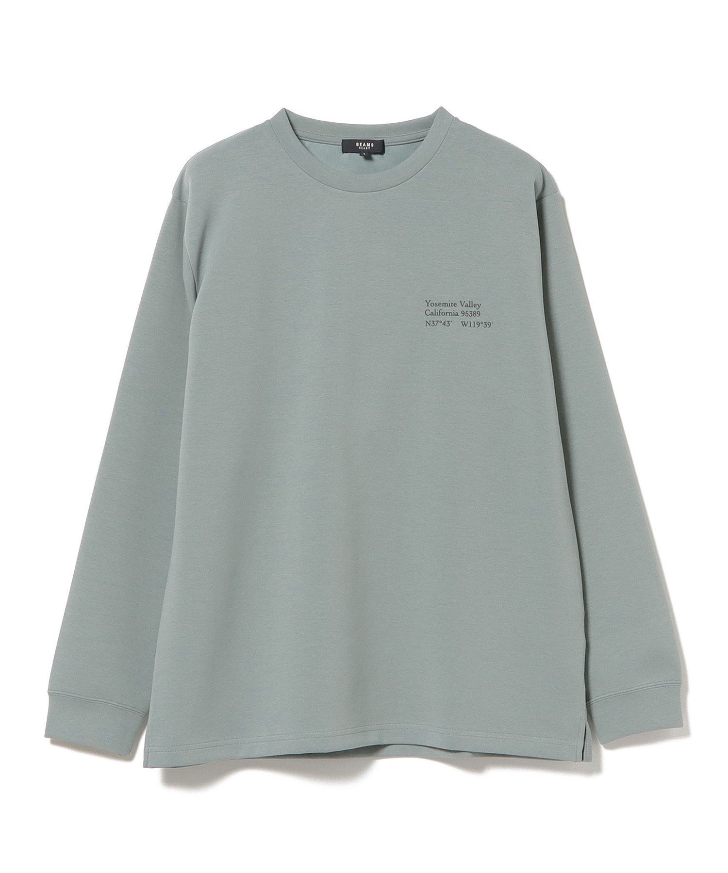 【ビームス/BEAMS / MEN】のダンボール ロゴ プリント ロングスリーブ カットソー(吸水速乾・毛玉軽減) インテリア・キッズ・メンズ・レディースファッション・服の通販 founy(ファウニー) 　ファッション　Fashion　メンズファッション　Fashion for Men　トップス・カットソー　Cut & Sew Tops　カットソー　Cut and Sewn Top　シンプル　Simple, Minimal　スリーブ　Sleeve, Long Sleeve / Short Sleeve　フィット　Fit, Slim Fit　プリント　Print, Printed Pattern　リラックス　Relax, Relaxed Fit　ロング　Long, Long-Length　人気　Popular, Best Seller　吸水　Absorbent, Quick-Dry　SMOKE_GREEN|ID: prp329100004991796 ipo3291000000037384438