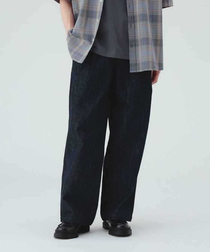 【ビームス ハート/BEAMS HEART / MEN】のデニムライク ツイル 2タック ワイドストレートパンツ インテリア・キッズ・メンズ・レディースファッション・服の通販 founy(ファウニー) https://founy.com/ ファッション Fashion メンズファッション Fashion for Men ボトムス Bottoms カットソー Cut and Sewn Top シューズ Shoes, Footwear シンプル Simple, Minimal ストレート Straight, Straight Cut スニーカー Sneakers, Trainers スラックス Slacks, Dress Pants ツイル Twist, Twisted Detail デニム Denim, Jeans Material フォルム Silhouette, Form リラックス Relax, Relaxed Fit ワイド Wide, Wide Fit エレガント 上品 Elegant |ID: prp329100004991911 ipo3291000000037384900