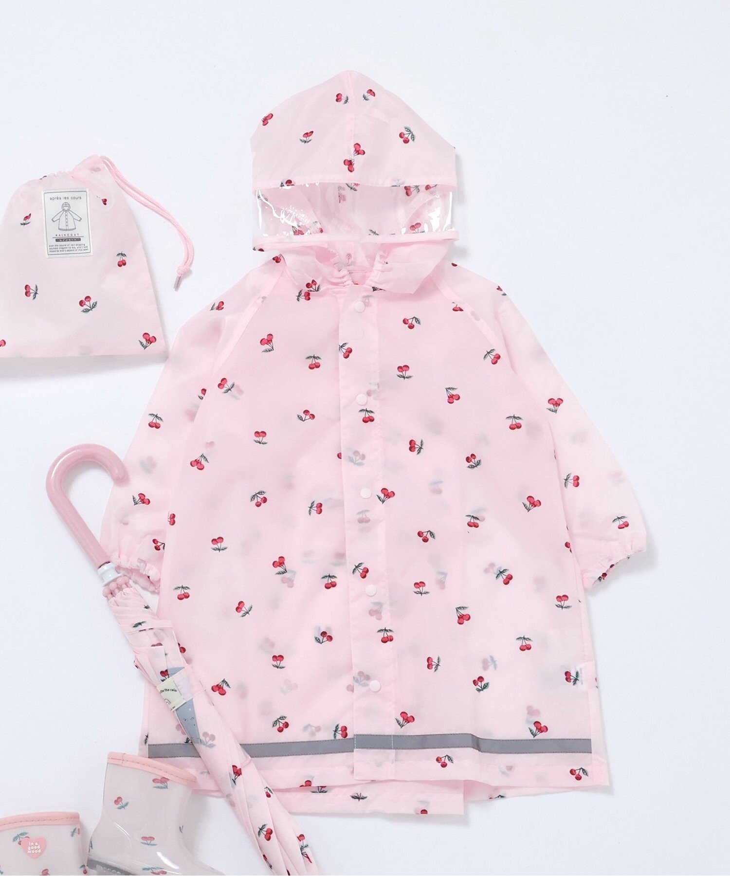 【エフオー オンラインストア/F.O.Online Store / KIDS】の花・ハート・さくらんぼ・恐竜柄レインコート 大人の最旬トレンドファッション＆コーディネート founy(ファウニー) 　ファッション　Fashion　キッズファッション　Fashion for Kids　アウター　Coat Outerwear /Kids　 other-1|ID: prp329100004991963 ipo3291000000037385139