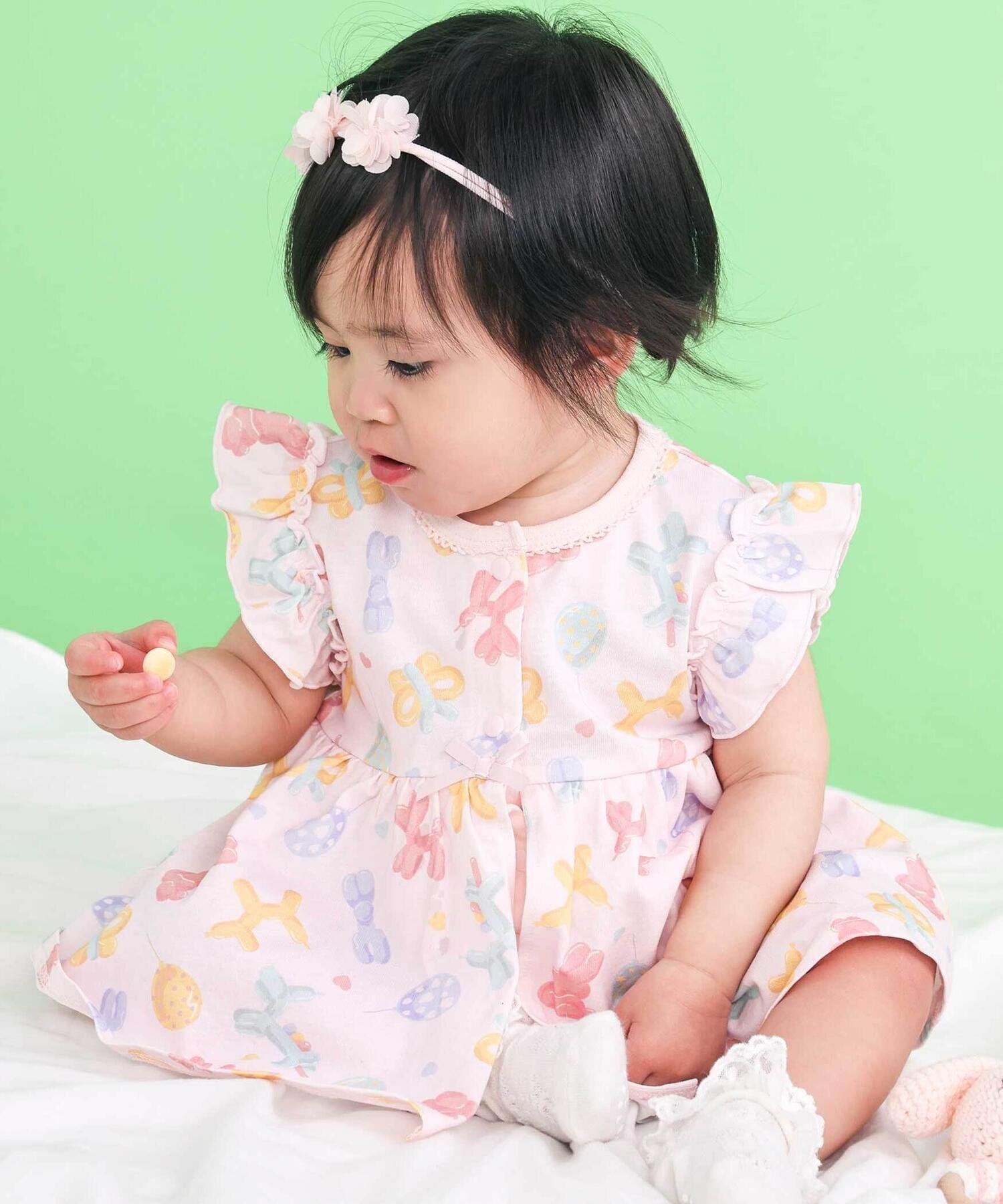 【ベベ オンライン ストア/BEBE ONLINE STORE / KIDS】の【お揃い】バルーン宝石アイス果物総柄プリントボディミニベビー(60~80cm) インテリア・キッズ・メンズ・レディースファッション・服の通販 founy(ファウニー) 　ファッション　Fashion　キッズファッション　Fashion for Kids　イエロー　Yellow　春　Spring　コレクション　Collection, Seasonal Line　チェック　Check, Plaid, Tartan　バルーン　Balloon, Balloon Silhouette　フレンチ　French, French Style　プリント　Print, Printed Pattern　ベビー　Baby, Babywear　半袖　Short Sleeve, Half Sleeve　モチーフ　Motif, Design Theme　リゾート　Resort, Vacation Style　リボン　Ribbon, Bow　レース　Lace, Lace Fabric　S/S・春夏　SS, Spring/Summer, Warm Season　夏　Summer　エレガント 上品　Elegant　2026年　2026　2026春夏・S/S　Spring/Summer 2026 SS26　ピンク系|ID: prp329100004991971 ipo3291000000037385173