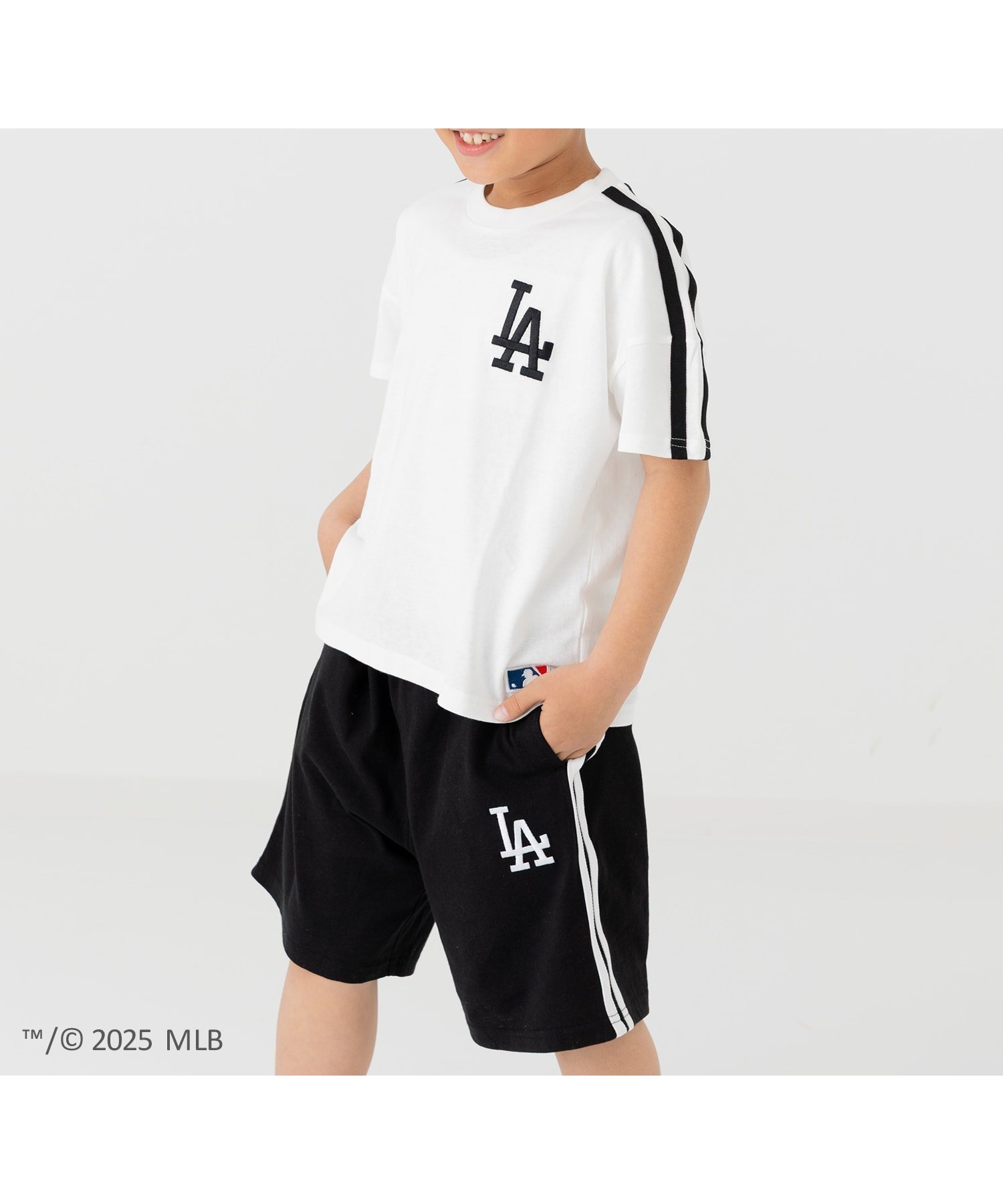 【チルツー/chil2 / KIDS】のMLB セットアップ インテリア・キッズ・メンズ・レディースファッション・服の通販 founy(ファウニー) 　ファッション　Fashion　キッズファッション　Fashion for Kids　シンプル　Simple, Minimal　セットアップ　Set-Up, Coordinated Outfit　ハーフ　Half, Half-Length　半袖　Short Sleeve, Half Sleeve　ホワイト|ID: prp329100004991981 ipo3291000000037385236