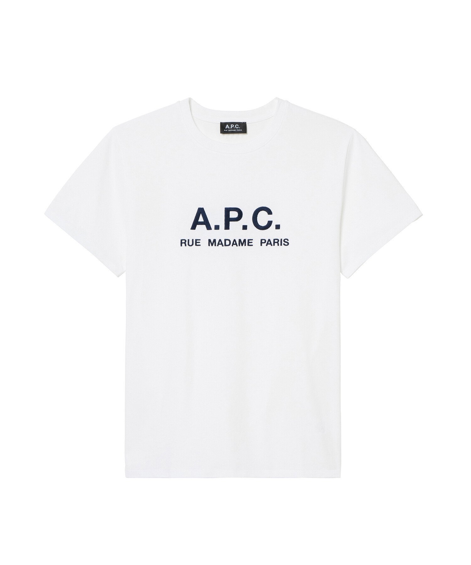 【アーペーセー/A.P.C.】のRue Madame Tシャツ インテリア・キッズ・メンズ・レディースファッション・服の通販 founy(ファウニー) 　ファッション　Fashion　レディースファッション　Fashion for Women　トップス・カットソー　Cut & Sew Tops　シャツ・ブラウス・オフィスカジュアル　Elegant Blouses & Button-Ups　ロングTシャツ・Tシャツ　Longline T-Shirts & Tees　ストレート　Straight, Straight Cut　トリミング　Trimming, Decorative Edge　バイアス　Bias, Diagonal Cut　半袖　Short Sleeve, Half Sleeve　白|ID: prp329100004991996 ipo3291000000037385328