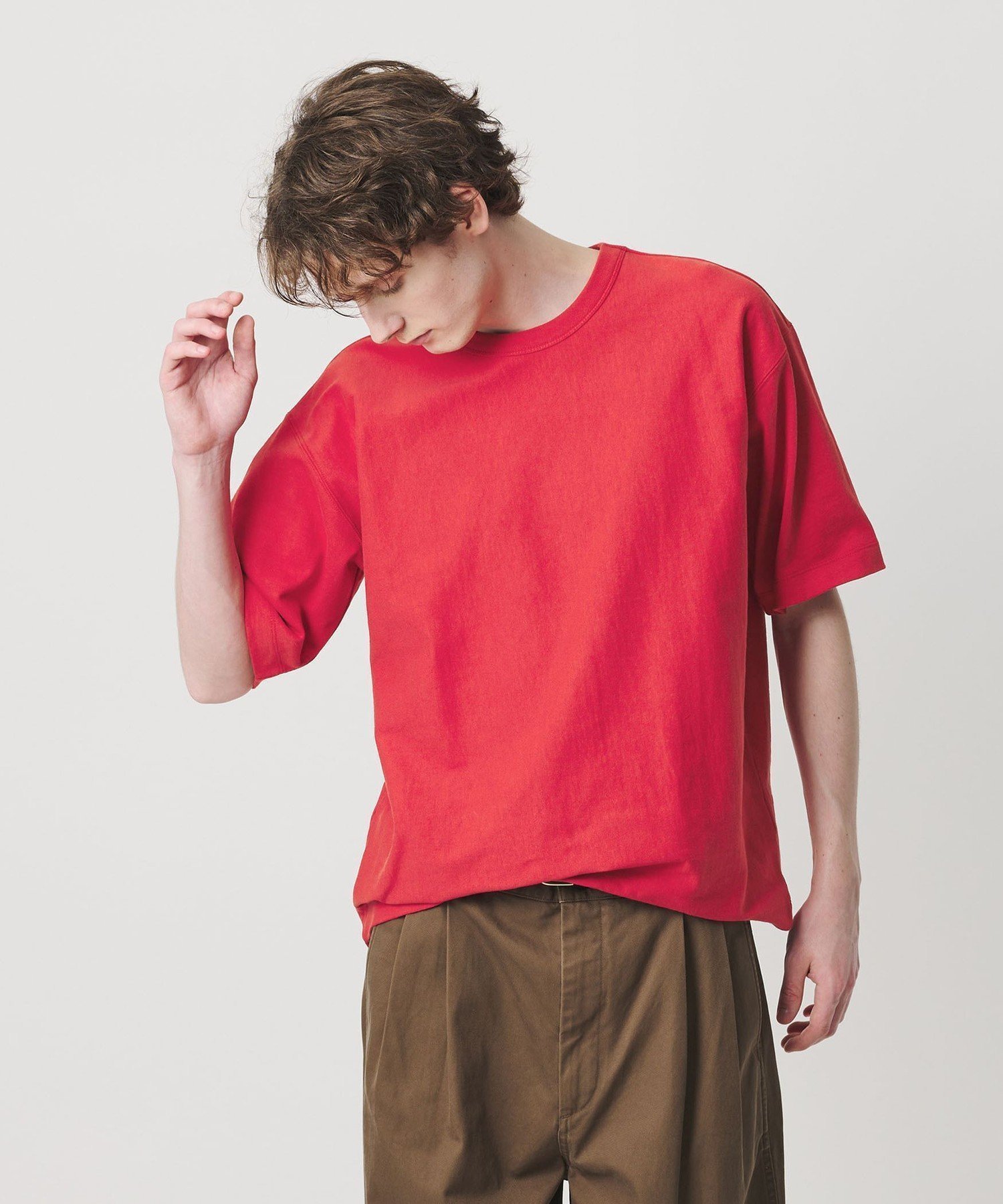 【ビューティ&ユース ユナイテッドアローズ/BEAUTY&YOUTH / UNITED ARROWS / MEN】のTHE HEAVY 10oz ヘビー ワイド クルーネック Tシャツ インテリア・キッズ・メンズ・レディースファッション・服の通販 founy(ファウニー) 　ファッション　Fashion　メンズファッション　Fashion for Men　アメリカン　American Style　スタンダード　Standard, Basic　スペシャル　Special, Limited Edition　スポーツ　Sports, Activewear　定番　Standard, Basic Item　人気　Popular, Best Seller　バイアス　Bias, Diagonal Cut　バランス　Balance, Style Balance　パターン　Pattern, Design Print　フラット　Flat, Flat Shoes　プリント　Print, Printed Pattern　ルーズ　Loose, Oversized　ワイド　Wide, Wide Fit　夏　Summer　RED|ID: prp329100004991998 ipo3291000000037385350