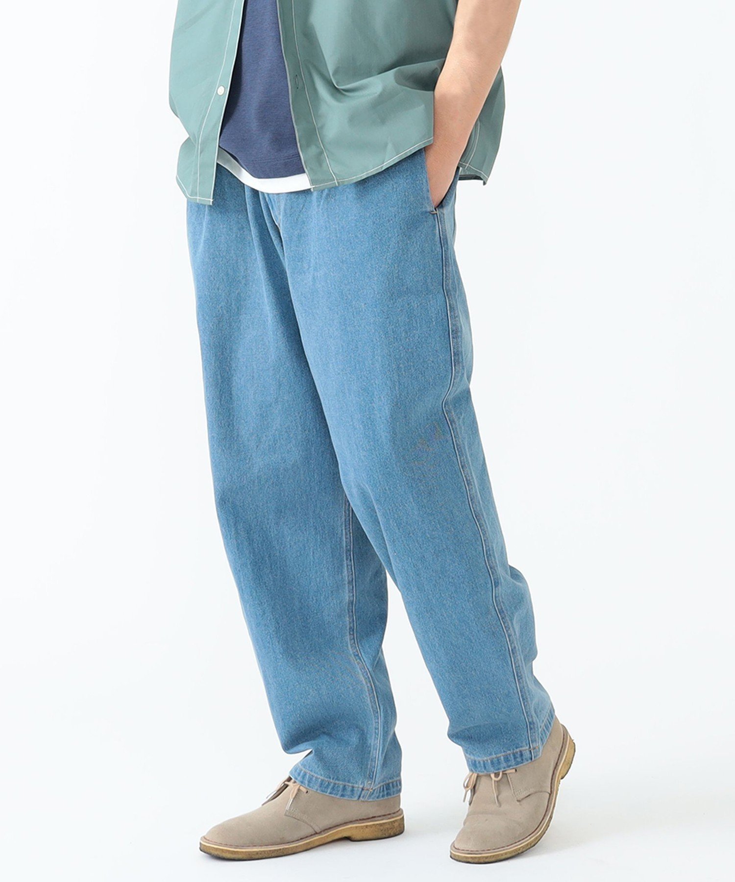 【ビームス ハート/BEAMS HEART / MEN】の【待望の追加生産決定!】BEAMS HEART / バルーン デニム イージー パンツ インテリア・キッズ・メンズ・レディースファッション・服の通販 founy(ファウニー) 　ファッション　Fashion　メンズファッション　Fashion for Men　ボトムス　Bottoms　テーパード　Tapered, Tapered Pants　デニム　Denim, Jeans Material　トレンド　Trend, Trending Now　ドローコード　Drawcord, Drawstring Cord　バルーン　Balloon, Balloon Silhouette　LIGHT_INDIGO|ID: prp329100004992013 ipo3291000000037385454