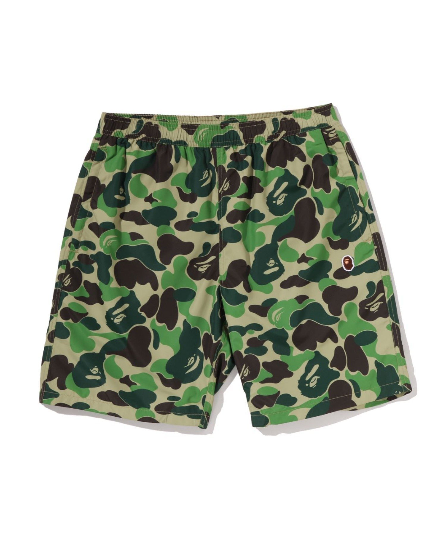 【アベイシングエイプ/A BATHING APE / MEN】のABC CAMO APE HEAD ONE POINT BEACH SHORTS インテリア・キッズ・メンズ・レディースファッション・服の通販 founy(ファウニー) ファッション Fashion メンズファッション Fashion for Men ショーツ Shorts, Short Pants ビーチ Beach, Seaside フィット Fit, Slim Fit ワンポイント One Point, Statement Accent GREEN|ID: prp329100004992016 ipo3291000000037385465