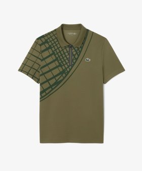 【ラコステ/LACOSTE / MEN】のアシンメトリーラケットグラフィックウルトラドライポロシャツ 大人の最旬トレンドファッション＆コーディネート founy(ファウニー) ファッション Fashion メンズファッション Fashion for Men アシンメトリー Asymmetrical Style グラフィック Graphic, Graphic Design シリコン Silicone, Silicone Material ジップ Zip, Zipper モチーフ Motif, Design Theme 鹿の子 Piqué, Kanoko Fabric |ID:prp329100004992020