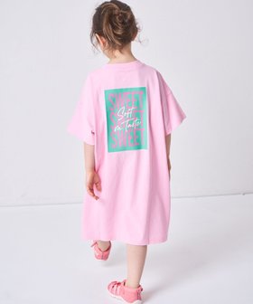 【ペアマノン/pairmanon / KIDS】の【綿100%】ガールズ バックプリント Tシャツワンピース 大人の最旬トレンドファッション＆コーディネート founy(ファウニー) ファッション Fashion キッズファッション Fashion for Kids ワンピース Dresses ビッグ Big, Oversized プリント Print, Printed Pattern 夏 Summer |ID:prp329100004992126