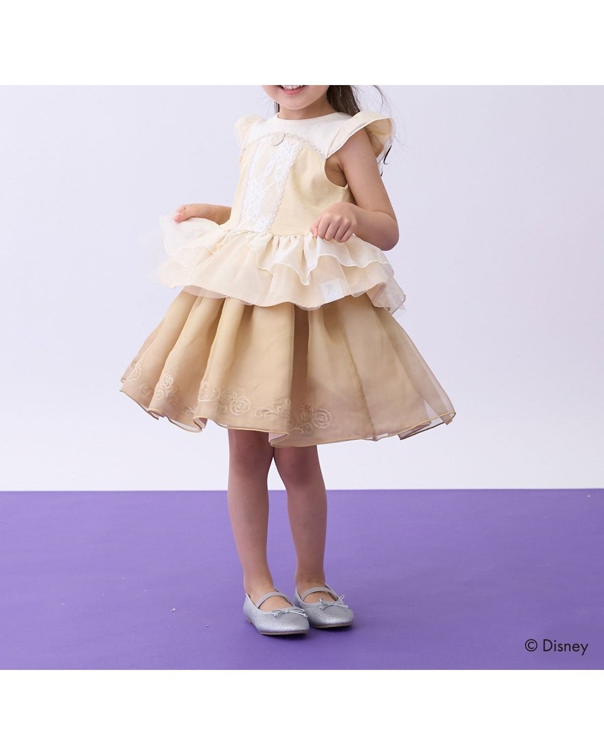 【ナルミヤ オンライン/NARUMIYA ONELINE / KIDS】の【Disney】なりきるスカート インテリア・キッズ・メンズ・レディースファッション・服の通販 founy(ファウニー) 　ファッション　Fashion　キッズファッション　Fashion for Kids　オーガンジー　Organza Fabric　ドレス　Dress, One-Piece　フレア　Flare, Flared　イエロー|ID: prp329100004992139 ipo3291000000037385945