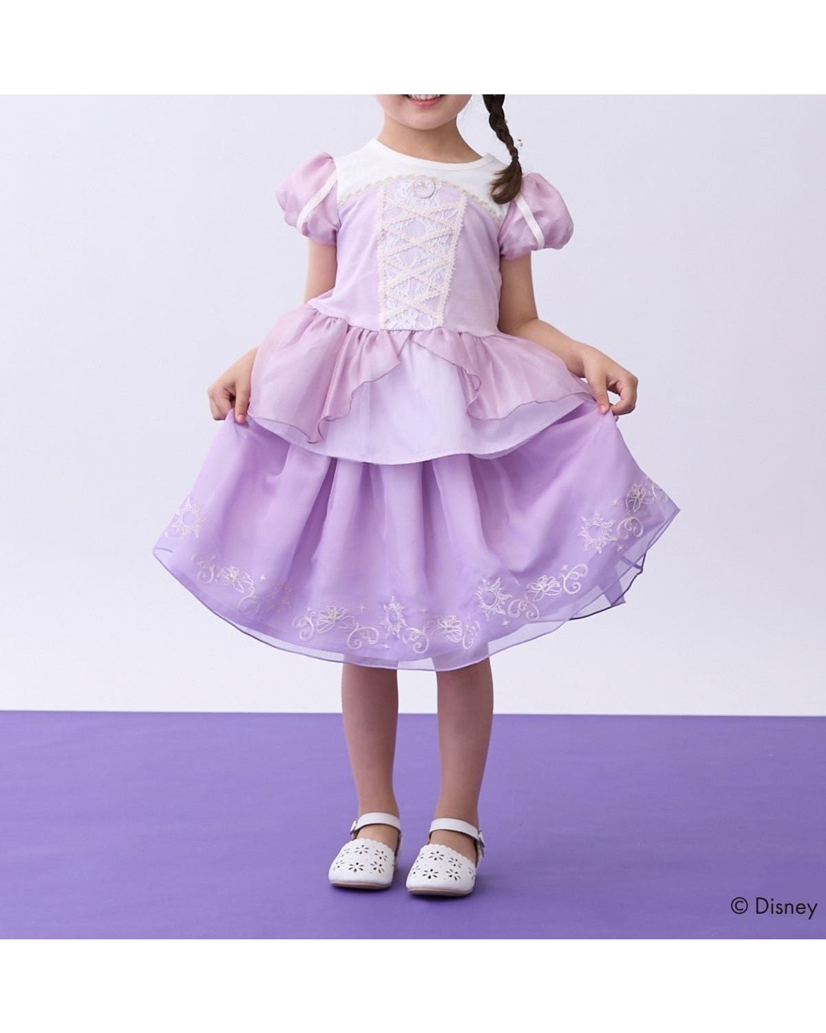 【ナルミヤ オンライン/NARUMIYA ONELINE / KIDS】の【Disney】なりきるスカート インテリア・キッズ・メンズ・レディースファッション・服の通販 founy(ファウニー) 　ファッション　Fashion　キッズファッション　Fashion for Kids　オーガンジー　Organza Fabric　ドレス　Dress, One-Piece　フレア　Flare, Flared　ラベンダー|ID: prp329100004992139 ipo3291000000037385949