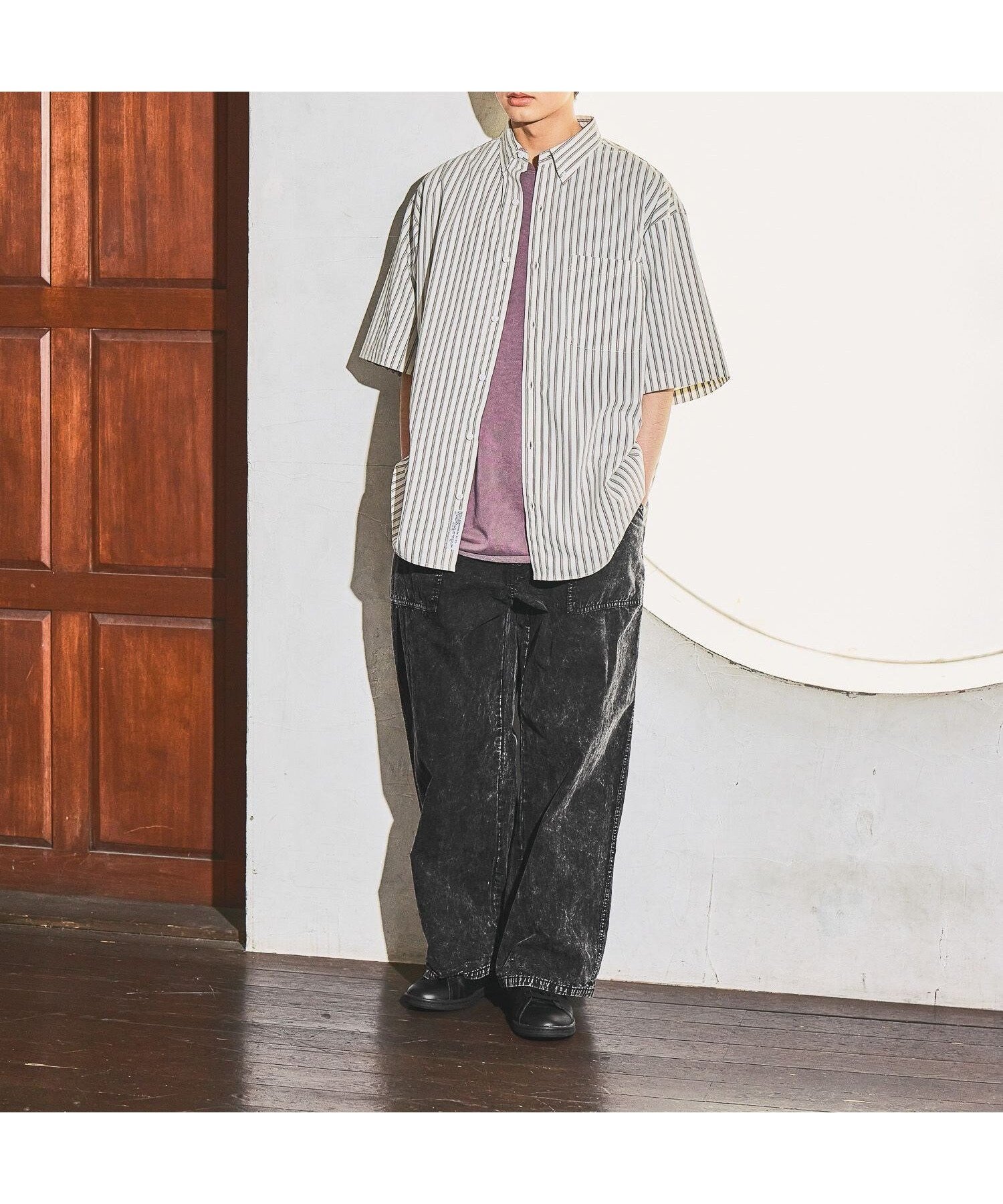 【ニコアンド/niko and / MEN】のケミカルベイカーパンツ インテリア・キッズ・メンズ・レディースファッション・服の通販 founy(ファウニー) 　ファッション　Fashion　メンズファッション　Fashion for Men　ボトムス　Bottoms　ケミカル　Chemical, Chemical Wash　トレンド　Trend, Trending Now　フィット　Fit, Slim Fit　フロント　Front, Front Design　ポケット　Pocket, Pocket Detail　リラックス　Relax, Relaxed Fit　ロング　Long, Long-Length　ワイド　Wide, Wide Fit　ヴィンテージ　Vintage Style　ブラック19|ID: prp329100004992345 ipo3291000000037387902