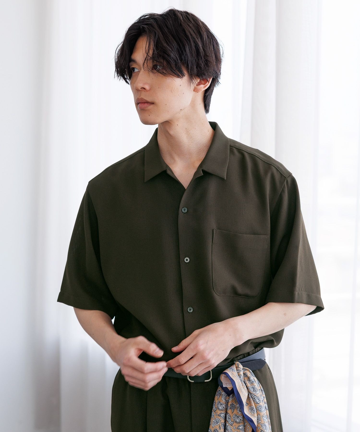 【グローバルワーク/GLOBAL WORK / MEN】のAiryBreezeシャツ/半袖/638149 インテリア・キッズ・メンズ・レディースファッション・服の通販 founy(ファウニー) ファッション Fashion メンズファッション Fashion for Men おすすめ Recommended / Our Picks ストレッチ Stretch, Stretchy Fabric フィット Fit, Slim Fit ヨーク Yoke, Yoke Design リラックス Relax, Relaxed Fit 半袖 Short Sleeve, Half Sleeve 吸水 Absorbent, Quick-Dry 夏 Summer 洗える Machine Washable ダークブラウン58|ID: prp329100004992353 ipo3291000000037387978