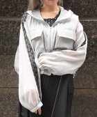 【アクシーズファム/axes femme】のフード付シアブルゾン 大人の最旬トレンドファッション＆コーディネート founy(ファウニー) ファッション Fashion レディースファッション Fashion for Women アウター Coat / Outerwear Collection ブルゾンジャケット・スポーティアウター Blouson Jackets クール Cool, Chic シアー Sheer, See-Through ショート Short, Short Length ダウン Down, Puffer バランス Balance, Style Balance ボトム Bottoms, Lower Wear レース Lace, Lace Fabric thumbnail グレー|ID: prp329100004992372 ipo3291000000037388207