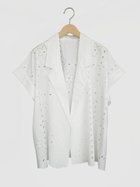 【ラシュッド/LASUD】のEyelet embroidery cotton jacket 大人の最旬トレンドファッション＆コーディネート founy(ファウニー) ファッション Fashion レディースファッション Fashion for Women アウター Coat / Outerwear Collection レディースジャケット・軽アウター Jackets アイレット Eyelet Lace シフォン Chiffon, Lightweight Fabric ジャケット Jacket, Outerwear バランス Balance, Style Balance リネン Linen, Linen Fabric 夏 Summer 春 Spring S/S・春夏 SS, Spring/Summer, Warm Season thumbnail ホワイト|ID: prp329100004992383 ipo3291000000037388267