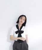 【ナチュラル ビューティー ベーシック/NATURAL BEAUTY BASIC】のドットリボンボウタイニット 大人の最旬トレンドファッション＆コーディネート founy(ファウニー) ファッション Fashion レディースファッション Fashion for Women トップス・カットソー Cut & Sew Tops ニット Knit Tops & Sweaters シンプル Simple, Minimal タイトスカート Pencil Skirt, Tight Skirt ドット Polka Dot, Dot Pattern フェミニン Feminine, Girly リボン Ribbon, Bow エレガント 上品 Elegant thumbnail オフホワイト系2|ID: prp329100004992387 ipo3291000000037388282