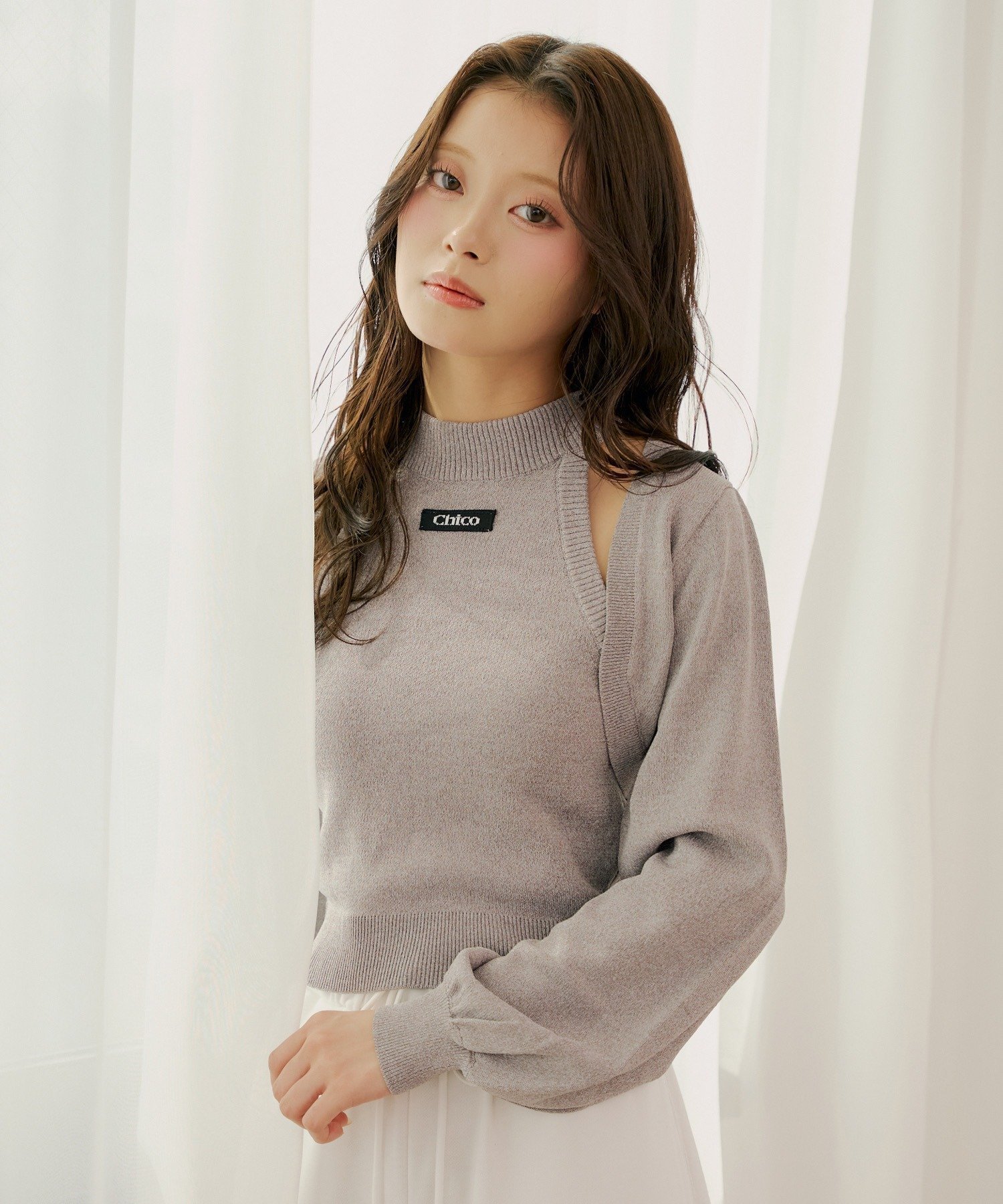 【パルグループ/PAL GROUP】の【Chico】アメスリニットボレロセット インテリア・キッズ・メンズ・レディースファッション・服の通販 founy(ファウニー) 　ファッション　Fashion　レディースファッション　Fashion for Women　アウター　Coat / Outerwear Collection　ボレロ・ショート丈ジャケット / ドレス羽織りに　Boleros & Short Jackets　トップス・カットソー　Cut & Sew Tops　ニット　Knit Tops & Sweaters　アメリカン　American Style　インナー　Innerwear　ジャケット　Jacket, Outerwear　スリーブ　Sleeve, Long Sleeve / Short Sleeve　デニム　Denim, Jeans Material　フェミニン　Feminine, Girly　ボトム　Bottoms, Lower Wear　ボレロ　Bolero, Short Cardigan　再入荷　Restock / Back in Stock　おすすめ　Recommended / Our Picks　グレー|ID: prp329100004992389 ipo3291000000037388306