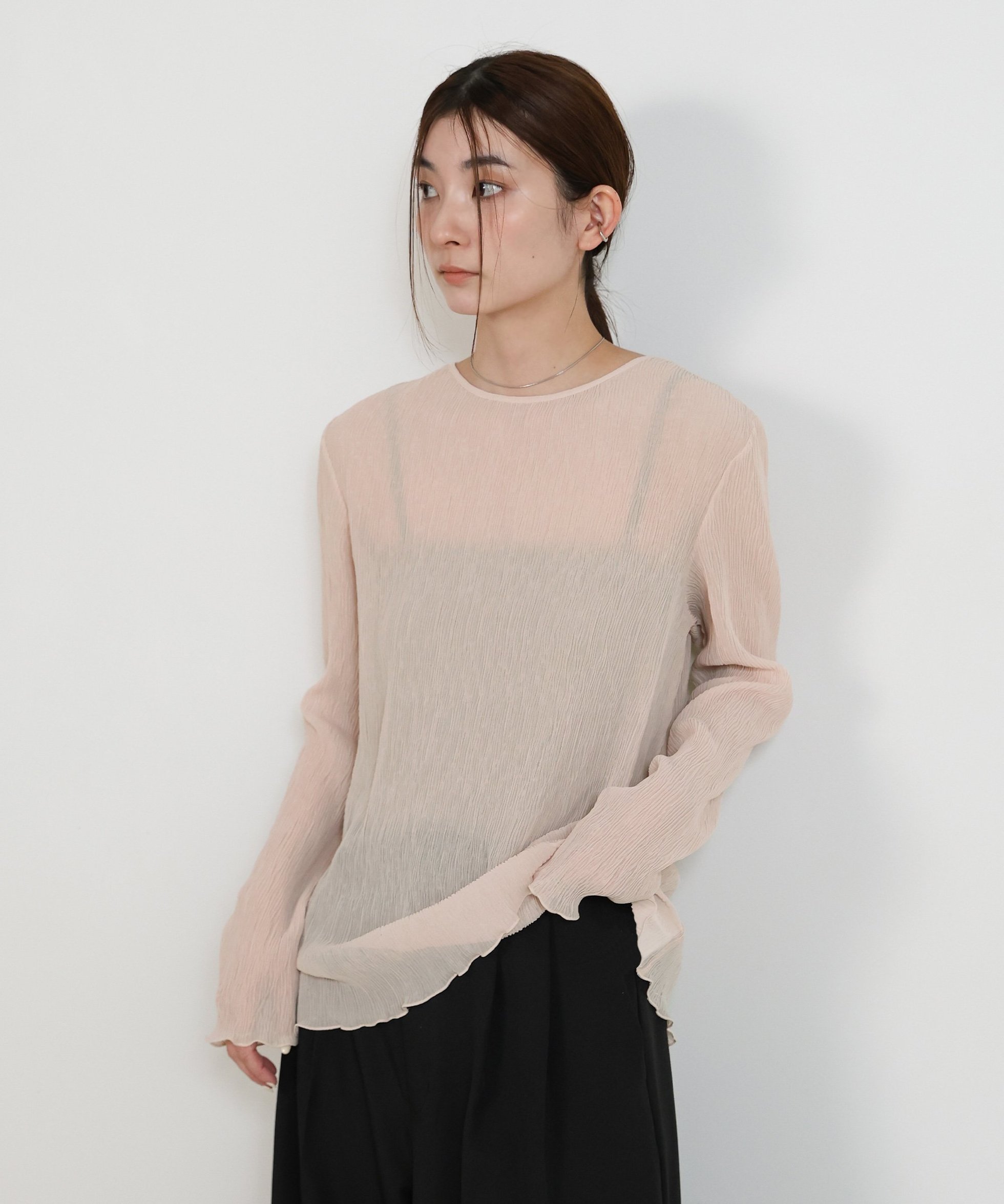 【セレクトモカ/SELECT MOCA】のランダムプリーツシアートップス 大人の最旬トレンドファッション＆コーディネート founy(ファウニー) 　ファッション　Fashion　レディースファッション　Fashion for Women　トップス・カットソー　Cut & Sew Tops　おすすめ　Recommended / Our Picks　キャミワンピース　Cami Dress, Slip Dress　シアー　Sheer, See-Through　ジャケット　Jacket, Outerwear　ベーシック　Basic, Essential　 other-1|ID: prp329100004992390 ipo3291000000037388311
